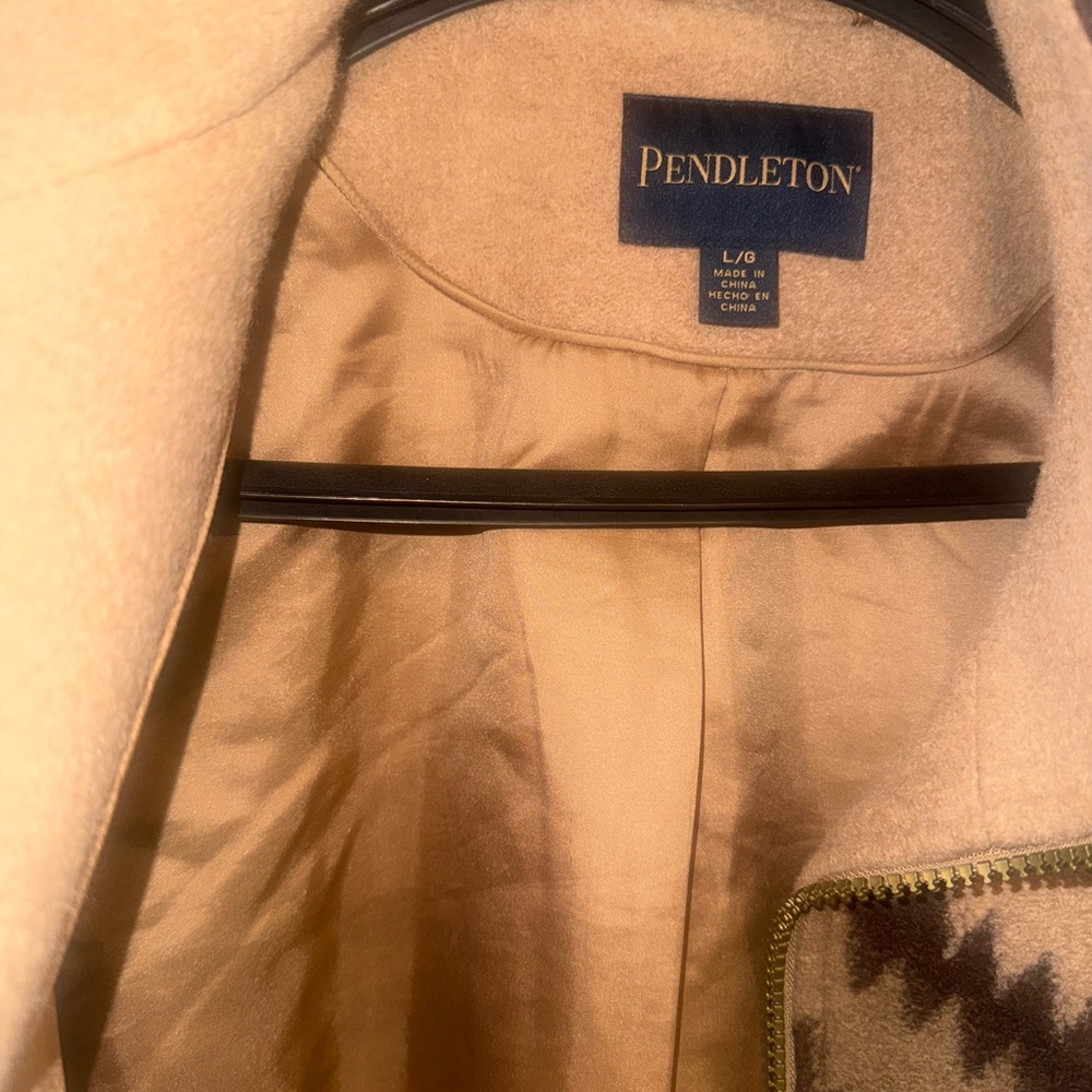Pendleton Geometric Patterned Pea Coat - image 4